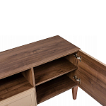 ТВ-тумба бежевая из массива бука с 2-мя дверками и ящиком Wenge Light варинант исполнения - 3 | Loft Concept в Челябинске