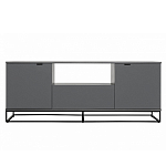 ТВ-тумба цвета графит с  2-мя дверцами и ящиком Strict Lines варинант исполнения - 2 | Loft Concept в Челябинске