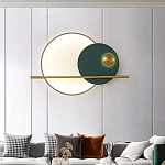 Бра светодиодное круглое в оттенках бронзового и зеленого цвета Kosmikos варинант исполнения - 1 | Loft Concept в Челябинске