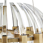 Люстра круглая с прозрачными элементами в форме полумесяца Crystal Crescent варинант исполнения - 1 | Loft Concept в Челябинске