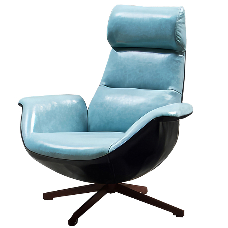 Кресло Ryan Armchair Голубой Черный Кресло Ryan Armchair Голубой Черный в Челябинске | Loft Concept