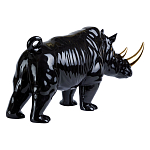 Статуэтка черный носорог с золотыми рогами Golden Horned Black Rhino варинант исполнения - 3 | Loft Concept в Челябинске