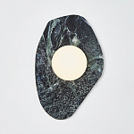 Бра с каменным основанием и плафоном из стекла в форме шара Shaw Marble Lighting варинант исполнения - 2 | Loft Concept в Челябинске