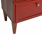 Тумба прикроватная красная из массива бука с 2-мя ящиками Wenge Light варинант исполнения - 4 | Loft Concept в Челябинске