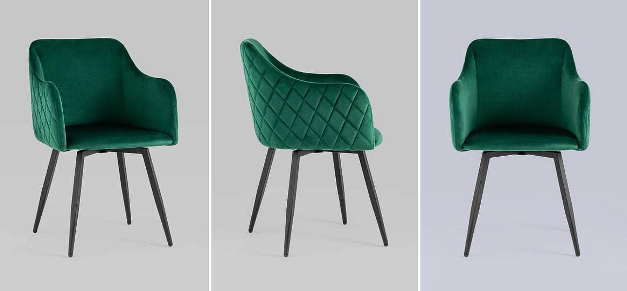 Стул Вращающийся Nika Chair Цвет Изумрудный Зеленый Стул Вращающийся Nika Chair Цвет Изумрудный Зеленый - Loft-Concept в Челябинске