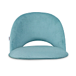 Барный стул со спинкой на 4-х деревянных ножках Голубой Велюр Ava Charm варинант исполнения - 2 | Loft Concept в Челябинске