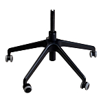 Стул с мягкой оранжевой обивкой из велюра и подъемно-поворотным механизмом на черных колесиках Harper Orange варинант исполнения - 6 | Loft Concept в Челябинске