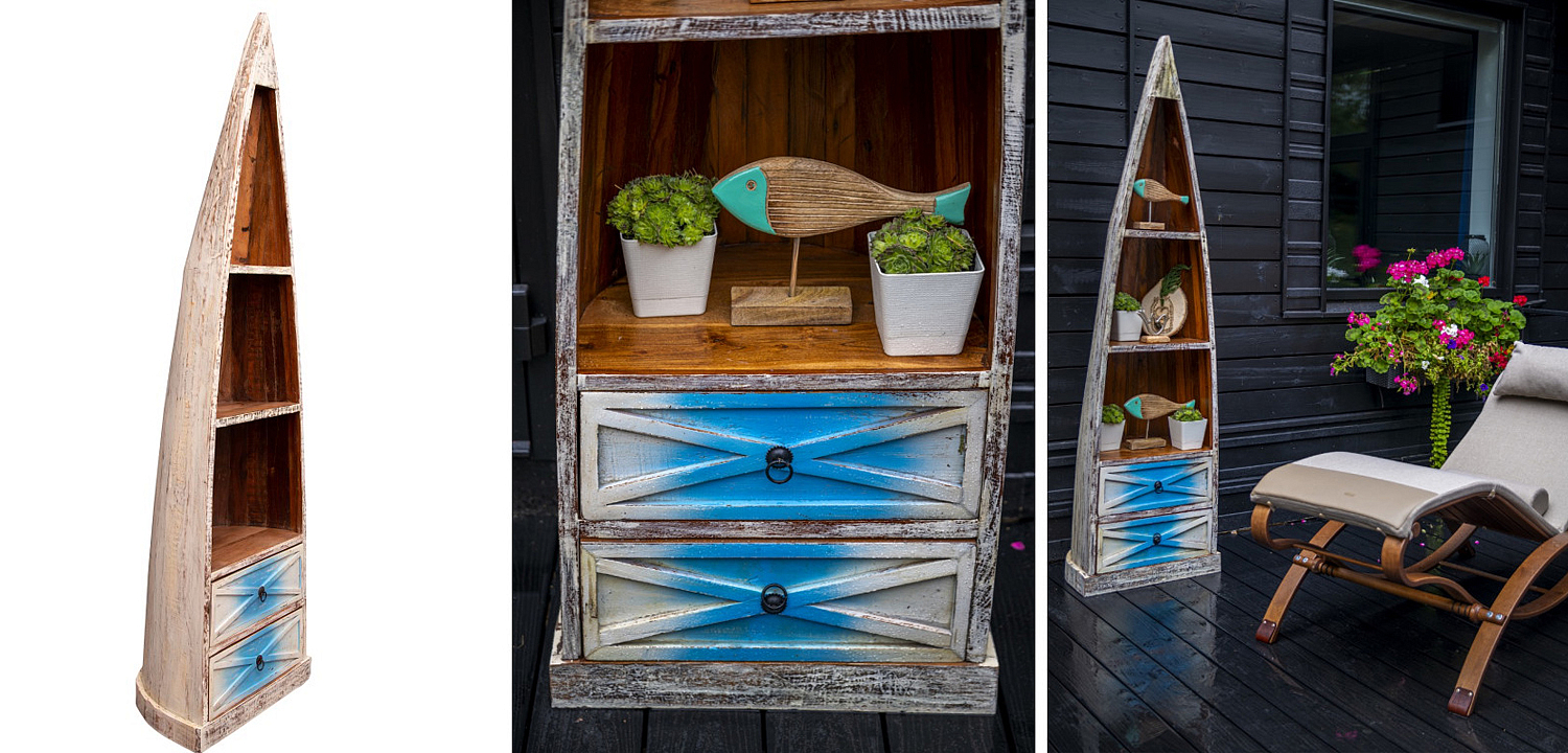Стеллаж Old Boat White and Blue Стеллаж Old Boat White and Blue - Loft-Concept в Челябинске