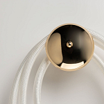 Бра с круглым золотистым основанием и белыми изогнутыми световыми линиями Luke Lampco Tracer Lamp варинант исполнения - 5 | Loft Concept в Челябинске