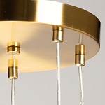 Люстра с 5-ю матовыми белыми стеклянными плафонами волнообразной формы Lucid Rain  варинант исполнения - 9 | Loft Concept в Челябинске