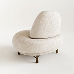 Кресло Vinsen обивка букле молочного цвета варинант исполнения - 2 | Loft Concept в Челябинске