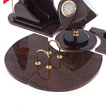 Настольный письменный набор из природного камня обсидиана коричневого Team leader варинант исполнения - 4 | Loft Concept в Челябинске