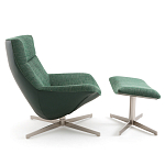 Кресло вращающееся с подставкой для ног зеленое Verdante варинант исполнения - 3 | Loft Concept в Челябинске