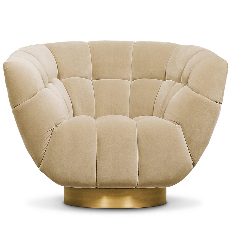 Кресло BRABBU Essex Armchair Бежево-серый Латунь Кресло BRABBU Essex Armchair Бежево-серый Латунь в Челябинске | Loft Concept