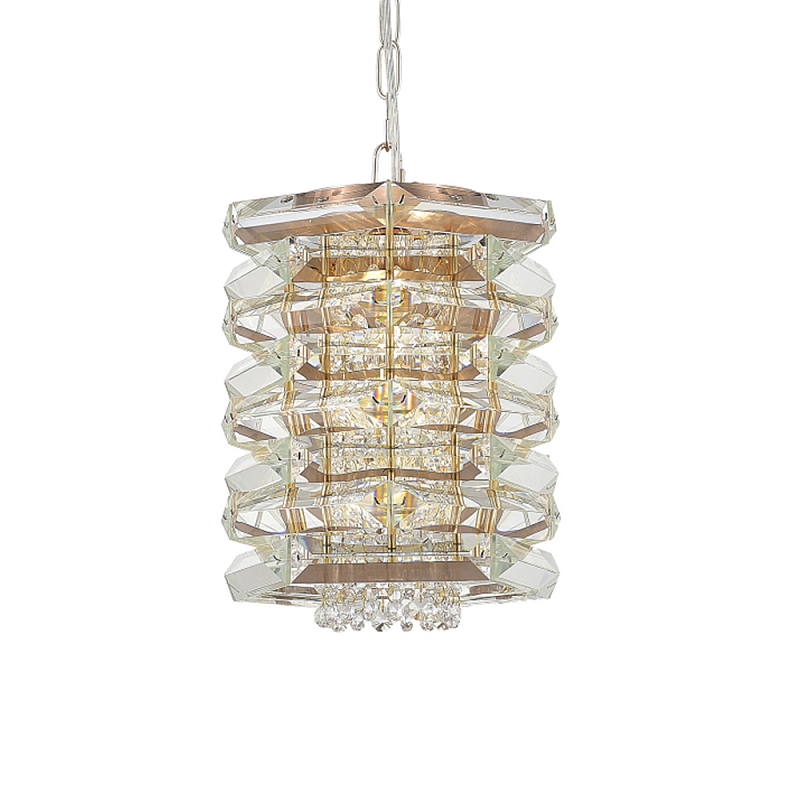 Подвесной светильник в классическом хрустальном обрамлении Light Garland Прозрачное Стекло Никель Медь в Челябинске | Loft Concept 