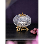 Конфетница из прозрачного рельефного стекла Eden Garden варинант исполнения - 5 | Loft Concept в Челябинске