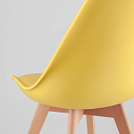 Стул с основой из пластика и мягким сиденьем Arvika Yellow варинант исполнения - 6 | Loft Concept в Челябинске