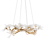 Люстра подвесная с прозрачными стеклянными птичками на ветвях Диаметр 80 см Serip Voa варинант исполнения - 1 | Loft Concept в Челябинске