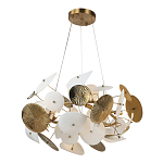 Люстра с белыми и золотистыми цветами Dahlia Flowers Lamp варинант исполнения - 3 | Loft Concept в Челябинске