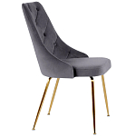 Стул в серой велюровой обивке Ward Grey Velour Chair варинант исполнения - 3 | Loft Concept в Челябинске