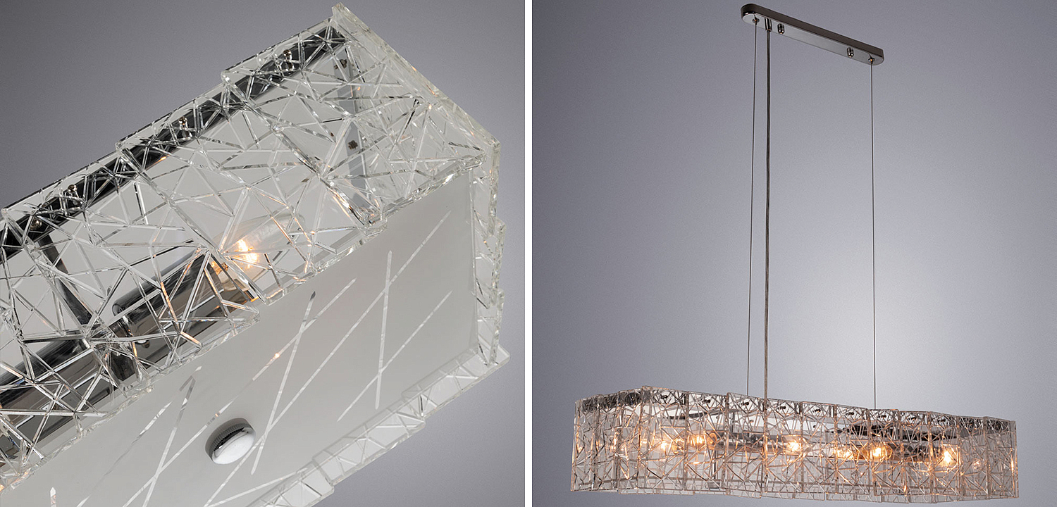 Люстра Alvaro Crystal Rectangular Chandelier Люстра Alvaro Crystal Rectangular Chandelier - Loft-Concept в Челябинске