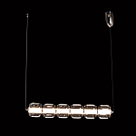 Люстра линейная с 6-ю прозрачными стеклянными плафонами округлой формы HANDLE GRAPE варинант исполнения - 3 | Loft Concept в Челябинске