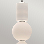 Подвесной светильник белого цвета с тремя геометрическими плафонами Alora Mood варинант исполнения - 4 | Loft Concept в Челябинске