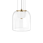 Подвесной светильник с цилиндрическим прозрачным стеклянным плафоном Grada Light варинант исполнения - 4 | Loft Concept в Челябинске