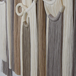 Настенный декор с бахромой белого и бежевого цвета Abstraction I варинант исполнения - 2 | Loft Concept в Челябинске