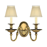 Бра с 2-мя бежевыми абажурами в классическом стиле Hinkley варинант исполнения - 1 | Loft Concept в Челябинске