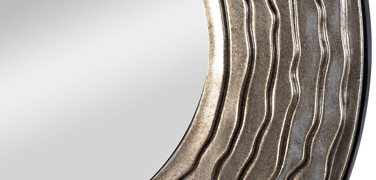 Зеркало Waves Dark Silver Oval Mirror Зеркало Waves Dark Silver Oval Mirror - Loft-Concept в Челябинске