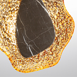 Бра с волнообразным стеклянным плафоном и вставкой из мрамора Liquid Stone варинант исполнения - 10 | Loft Concept в Челябинске