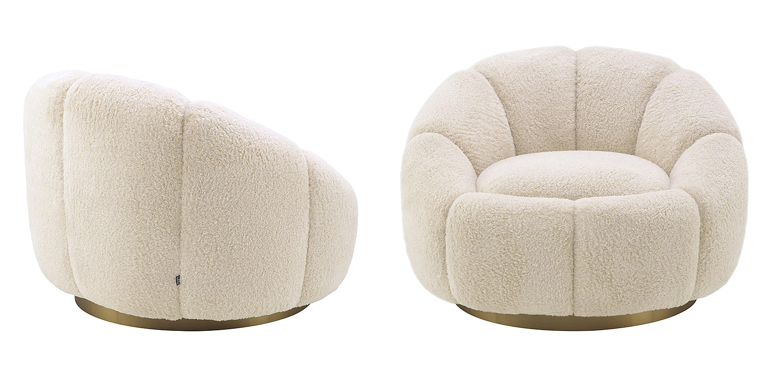 Кресло Eichholtz Swivel Chair Inger Brisbane Cream Кресло Eichholtz Swivel Chair Inger Brisbane Cream - Loft-Concept в Челябинске