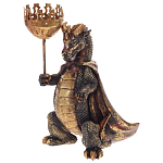 Подсвечник в виде дракона Dragon candlestick Green Gold Brown L or R варинант исполнения - 9 | Loft Concept в Челябинске