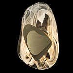 Бра овальное из стекла с золотым элементом Flow Texture  варинант исполнения - 1 | Loft Concept в Челябинске