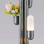 Торшер светодиодный с серым металлическим каркасом Generosity варинант исполнения - 3 | Loft Concept в Челябинске