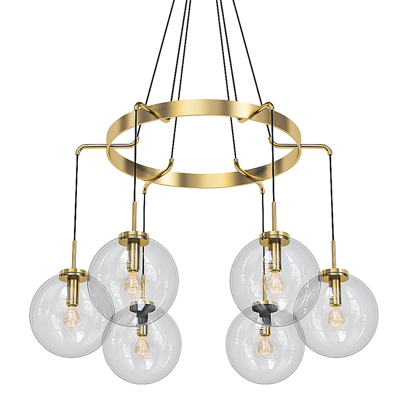 Люстра Ghiaccio Round Chandelier Antique Brass Латунь в Челябинске | Loft Concept 