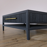 Кофейный стол Primo с двумя ящиками Черный дуб варинант исполнения - 6 | Loft Concept в Челябинске