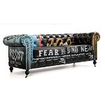 Диван в Лофт Честерфильд граффити из винтажной кожи GRAFFITI PARA Chesterfield варинант исполнения - 2 | Loft Concept в Челябинске