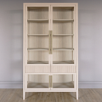 Витрина Primo со стеклянными фасадами и 2 ящиками Светлый дуб варинант исполнения - 1 | Loft Concept в Челябинске