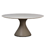 Стол обеденный круглый мраморный на бежевом основании Valedmir варинант исполнения - 1 | Loft Concept в Челябинске