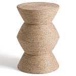 Приставной стол с отделкой из джута Juti D30 см варинант исполнения - 1 | Loft Concept в Челябинске