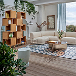 Приставной столик из массива манго Tom-tom Grey варинант исполнения - 4 | Loft Concept в Челябинске