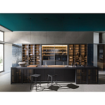 Кухонный гарнитур из дерева и камня с раздвижными дверцами OPERATING COLUMN 2.0 Dada Engenereed Kitchen варинант исполнения - 5 | Loft Concept в Челябинске