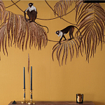 Обои с вышивкой ручной работы Étienne Original colourway on wool sateen варинант исполнения - 5 | Loft Concept в Челябинске