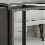 Комплект из 2-х приставных столов серого цвета из дерева ZIGOSH RETRO GREY варинант исполнения - 4 | Loft Concept в Челябинске