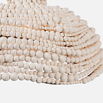 Подвесной светильник в виде купола декорированный белыми деревянными бусинами White Wooden Beads Hanging Lamp варинант исполнения - 3 | Loft Concept в Челябинске