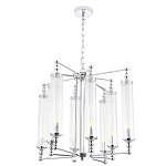 Люстра с 8-ю прозрачными цилиндрическими плафонами Jeanette варинант исполнения - 4 | Loft Concept в Челябинске