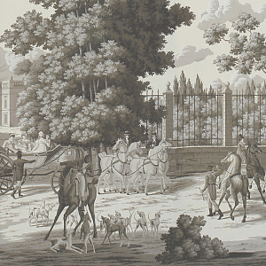 Обои ручная роспись La Chasse de Compiegne Eau Forte