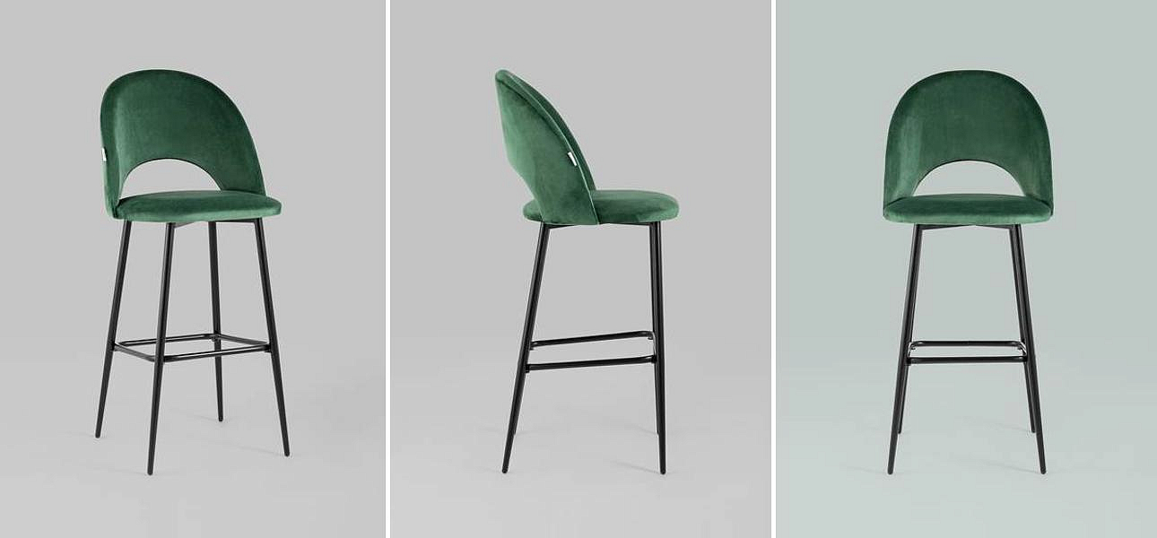 Барный Стул CLIFF Chair Зеленый Велюр Барный Стул CLIFF Chair Зеленый Велюр - Loft-Concept в Челябинске